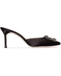 Manolo Blahnik - Hangisi 70Mm Slip-On Appliqué Mules - Lyst