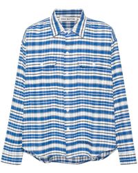 Cole Buxton - Tartan Check-pattern Cotton Shirt - Lyst