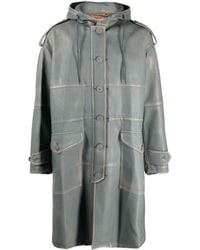 Maison Mihara Yasuhiro - Faux-leather Hooded Coat - Lyst