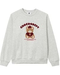 Chocoolate - Bear-Patch Long-Sleeve Sweatshirt - Lyst