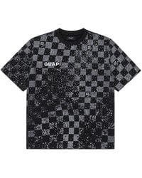 GUAPI - Checkerboard-Pattern Rhinestone-Embellished T-Shirt - Lyst