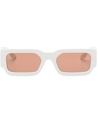 Versace - Greca-Plaque Rectangle-Frame Sunglasses - Lyst