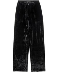 Balenciaga - Pantalones rectos con efecto de terciopelo - Lyst