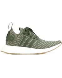 adidas - Nmd_r2 Leather-trimmed Primeknit Sneakers - Lyst
