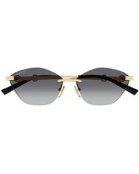 Gucci - Cat-Eye Rimless Sunglasses - Lyst
