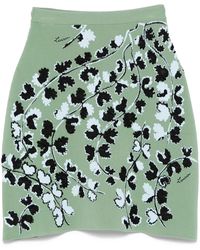 Lanvin - Floral-Jacquard Mini Skirt - Lyst