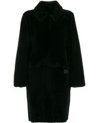 Fendi Straight Fur Coat - Black