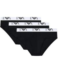 Emporio Armani - Logo-Detailed Briefs (Pack Of Three) - Lyst