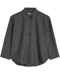 Jil Sander - Cropped Blouse Met Krijtstreep - Lyst