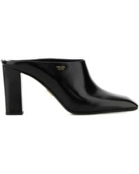 Prada - Mules En Cuir À Talon Épais 85 Mm - Lyst
