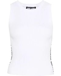 DKNY - Jacquard-Logo Ribbed Top - Lyst