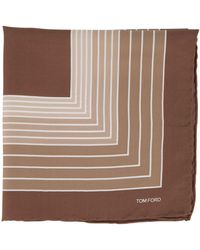 Tom Ford - Striped Silk Pocket Square - Lyst