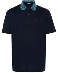 Versace - Glass Crystal-Embellished Polo Shirt - Lyst