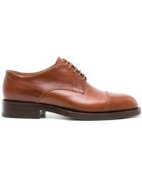Dries Van Noten - Almond-toe Leather Derby Shoes - Lyst