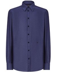 Dolce & Gabbana - Long-sleeved Cotton-blend Shirt - Lyst
