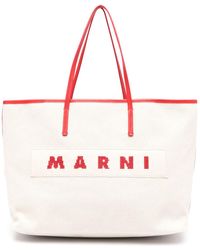 Marni - Small Janus Canvas Tote Bag - Lyst