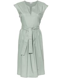 Woolrich - Belted Cotton Midi Dress - Lyst