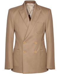 Valentino Garavani - Double-Breasted Cotton Blazer - Lyst