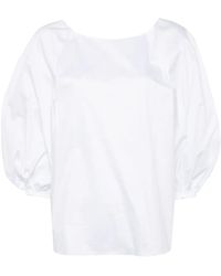 Carolina Herrera - Blusa Con Scollo A Barca - Lyst