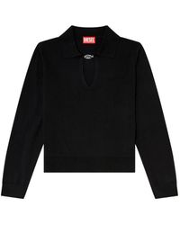 DIESEL - Oval D Keyhole Long-Sleeve Sweater - Lyst