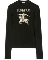 Burberry - Ekd Wollen Zijden Trui - Lyst