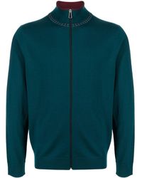 PS by Paul Smith - High-neck Zip-up Cardigan - Lyst