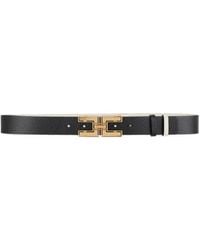 Elisabetta Franchi - Double Face Leather Belt With Logo - Lyst