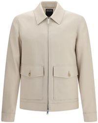 ZEGNA - Oasi Flap-Pocket Zip-Up Jacket - Lyst