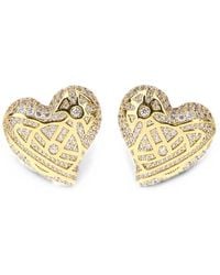 Vivienne Westwood - Evangeline Crystal-Embellished Heart Earrings - Lyst
