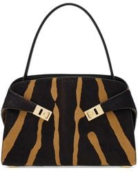 Ferragamo - Hug Soft Bicolor Shoulder Bag (M) - Lyst
