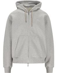 Burberry - Check-Detail Hoodie - Lyst