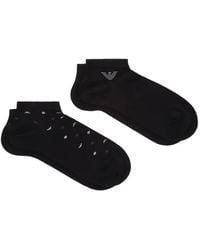 Emporio Armani - Logo-Print Socks (Set Of Two) - Lyst