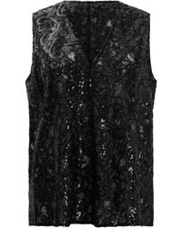 F.it - Haut Brodé De Sequins À Col V - Lyst