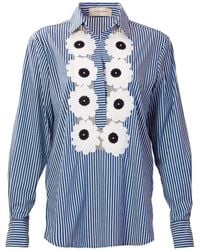 Silvia Tcherassi - Karole Striped Floral Blouse - Lyst