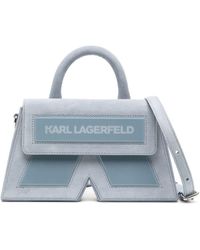 Karl Lagerfeld Icon K canvas clutch bag, Black