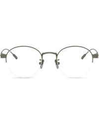 Moncler - Brille Aus Titan Mit Rundem Gestell - Lyst