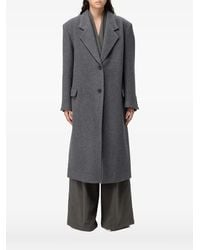 ELEH - Single-Breasted Notched-Lapels Oversized Coat - Lyst