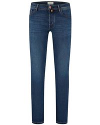 Jacob Cohen - Faded-Effect Whiskered Jeans - Lyst