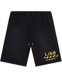 LAB C.O. OFF WHITE - Diagonal Track Shorts - Lyst