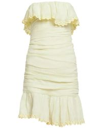 Isabel Marant - Strapless Mini-Jurk Met Ruches - Lyst