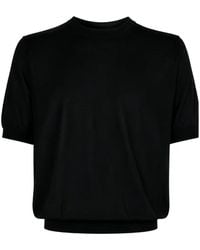 Altea - Fine-Knit Short-Sleeve T-Shirt - Lyst