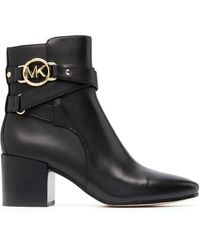 MICHAEL Michael Kors - Rory Mid-rise Leather Boots - Lyst