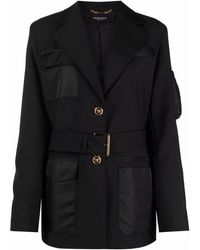 Versace - Long-sleeve Belted Jacket - Lyst