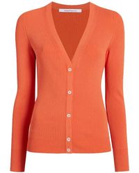 Another Tomorrow - Ribbed-Knit Cardigan - Lyst
