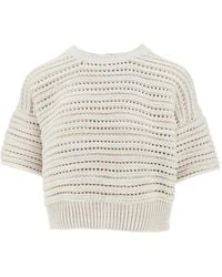 Emporio Armani - Haut En Maille Ajourée - Lyst