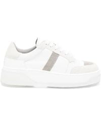Fabiana Filippi - Glitter-Detail Low-Top Sneakers - Lyst