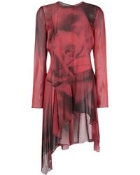 Alberta Ferretti - Blouse Fleuie À Effet De Transparence - Lyst