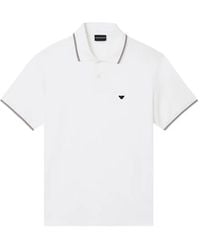 Emporio Armani - Logo Cotton Polo Shirt - Lyst