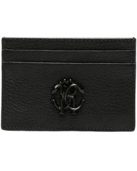Roberto Cavalli - Rc-Plaque Leather Cardholder - Lyst