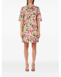 Liu Jo - Floral-Print Lace-Up Dress - Lyst